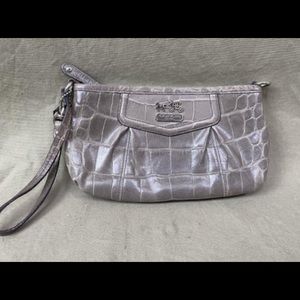 Coach Croc Embossed Leather Purse